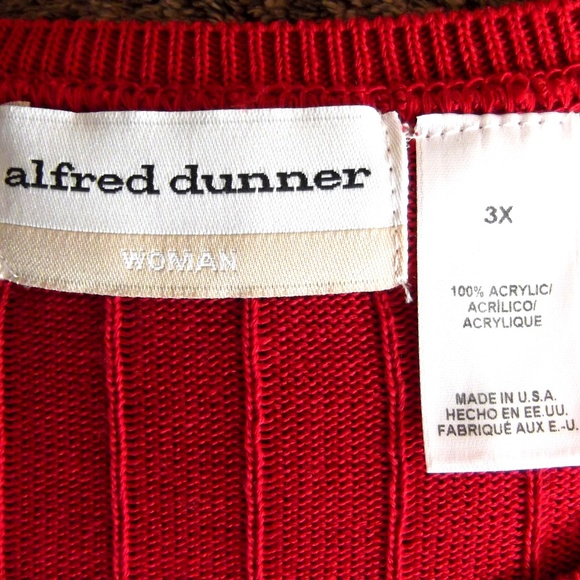 Alfred Dunner Red Short Sleeve Sweater Size 3X - Picture 6 of 8